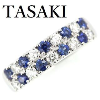 タサキ(TASAKI)のTASAKI ブルーサファイア ダイヤモンド 0.47ct リング K18WG(リング(指輪))