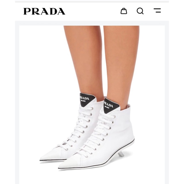 PRADA(プラダ)の正規店購入　PRADAプラダ　シンセシス ヒールハイトップスニーカー　スニーカー レディースの靴/シューズ(スニーカー)の商品写真