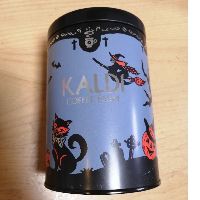 KALDI(カルディ)のカルディ ハロウィン限定 キャニスター 缶 未使用 インテリア/住まい/日用品のキッチン/食器(容器)の商品写真