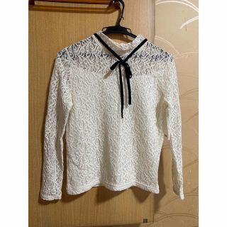 マウジー(moussy)のMOUSSY ホワイトレーストップス　マウジー(シャツ/ブラウス(長袖/七分))