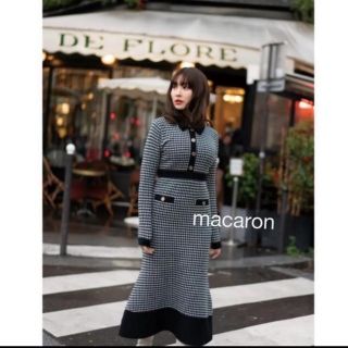 Buckingham Houndstooth Knit dress Mサイズ