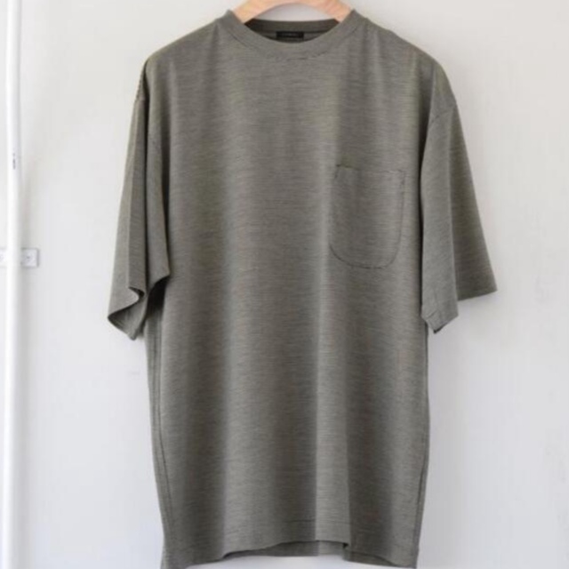 22ss COMOLI ウール天竺TシャツBORDER ボーダー 4