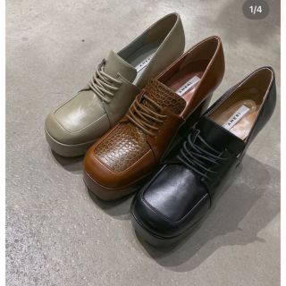 アメリヴィンテージ(Ameri VINTAGE)のPLATFORM LACE UP LOAFER※最終お値下げ(ローファー/革靴)