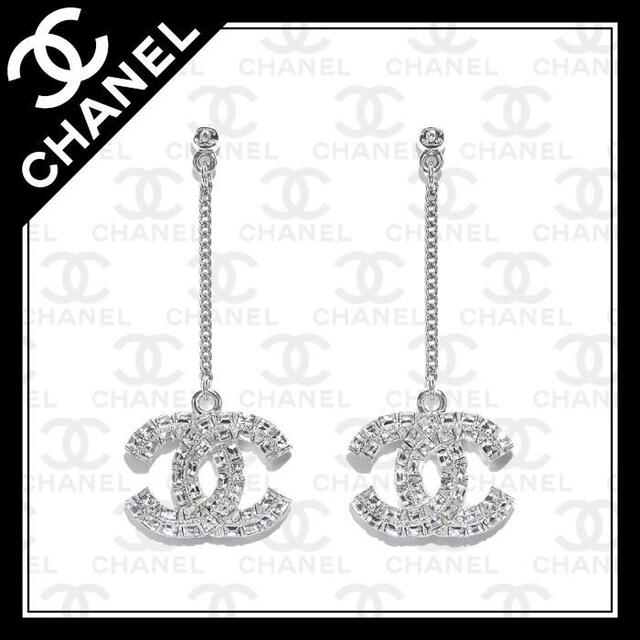 ss-1　CHANEL　シャネル　ピアス　ラインストーン　CCマーク