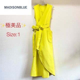 マディソンブルー(MADISONBLUE)の極美品✨マディソンブルー　カシュクールワンピース　ジレ　コットン　羽織 2way(ロングワンピース/マキシワンピース)