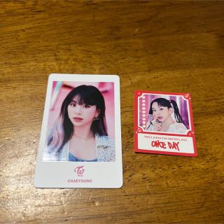 トゥワイス(TWICE)のtwice once day トレカ　ステッカー　チェヨン(K-POP/アジア)