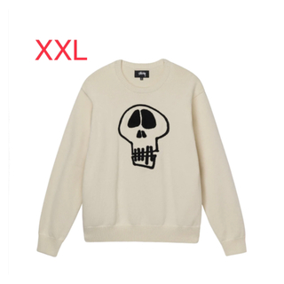 ステューシー(STUSSY)のstussy skull sweater ナチュラル XXL スカルセーター(ニット/セーター)
