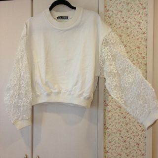 フィグアンドヴァイパー(FIG&VIPER)の袖オーガンジートップス(トレーナー/スウェット)