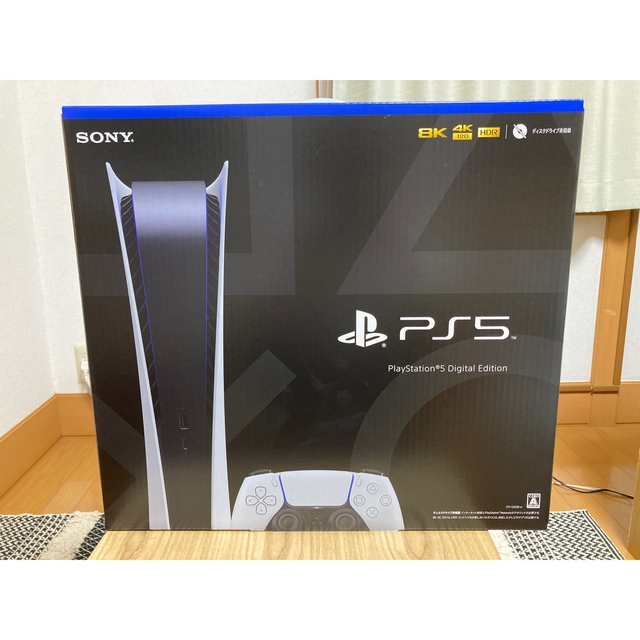 PlayStation(プレイステーション)の【新品未使用】プレイステーション5 デジタルエディション プレステ5 PS5  エンタメ/ホビーのゲームソフト/ゲーム機本体(家庭用ゲーム機本体)の商品写真