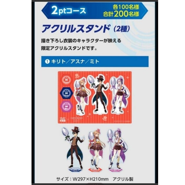 SAO ソードアート・オンライン ココイチアクリルスタンド キリト アスナ ミト 4