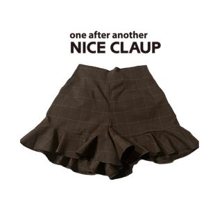 ワンアフターアナザーナイスクラップ(one after another NICE CLAUP)のワンアフターアナザーナイスクラップ フリル ショートパンツ チェック(ショートパンツ)