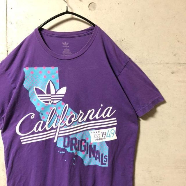 adidas(アディダス)のNo.12 adidas アディダス Tシャツ　プリントシャツ　トレフォイル　紫 メンズのトップス(Tシャツ/カットソー(半袖/袖なし))の商品写真