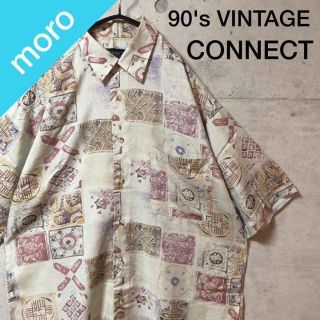 No.16 CONNECT 総柄シャツ　90's ヴィンテージ 好配色(シャツ)