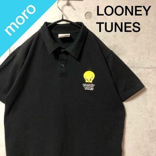 No.17 LOONEY TUNES ルーニートゥーンズ　ポロシャツ　半袖　黒(ポロシャツ)