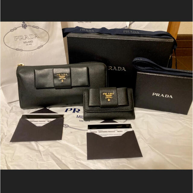 PRADA プラダ　リボン　財布　長財布　キーケース　セット