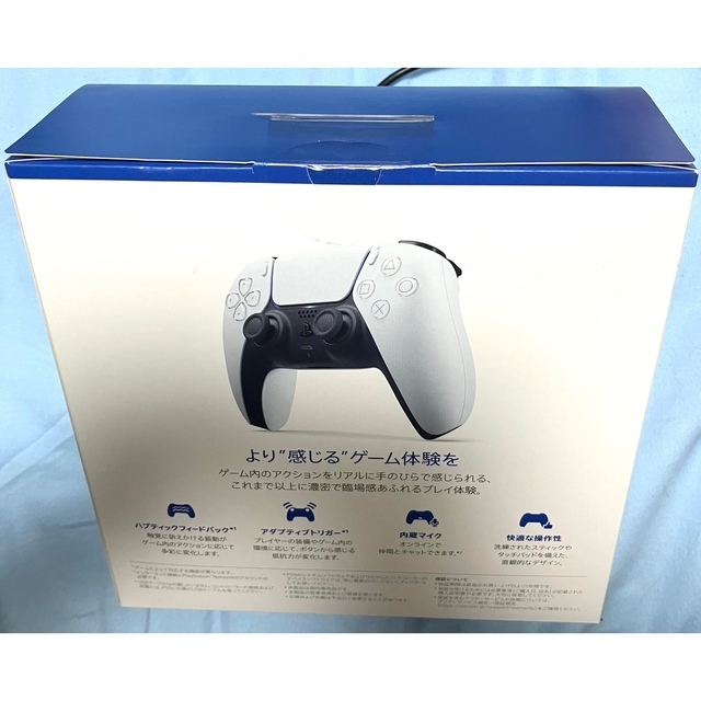 PlayStation(プレイステーション)のps5 コントローラー 純正 DualSense ワイヤレス ホワイト エンタメ/ホビーのゲームソフト/ゲーム機本体(その他)の商品写真