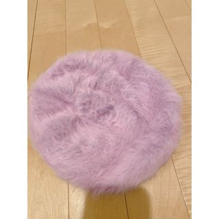 新品♡import♡ピンクパープルオシャレふわふわベレー帽(ハンチング/ベレー帽)