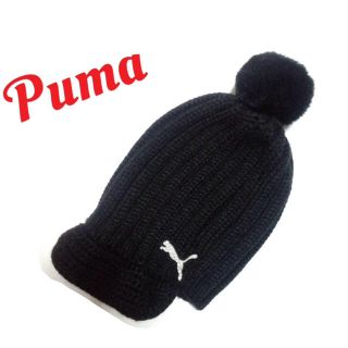 プーマ(PUMA)のPuma♥︎ボンボン付きニットキャップ(ニット帽/ビーニー)