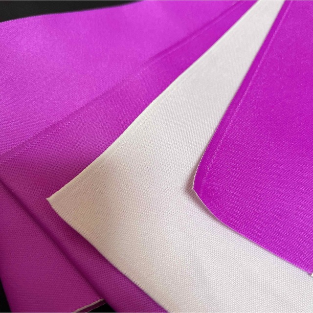 新品＊【紫×白】帯 半幅帯 リバーシブル 無地 袴下帯 レディースの水着/浴衣(浴衣帯)の商品写真