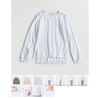 シンゾーン(Shinzone)の値下げ！MEYAME DOUBLE LONG SLEEVE TEE ホワイト(Tシャツ(長袖/七分))