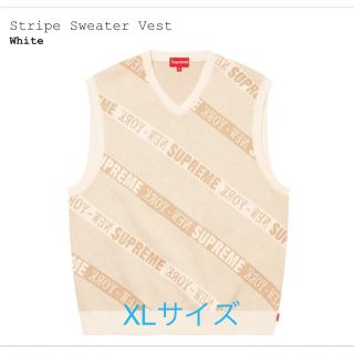 シュプリーム(Supreme)のシュプリーム ストライプ セーター ベスト　XLサイズ　キムタク着用(ニット/セーター)