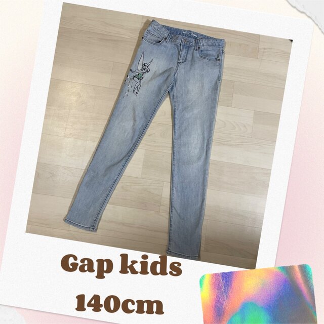 GAP Kids(ギャップキッズ)のGap kids ティンカーベル デニムパンツ 140cm キッズ/ベビー/マタニティのキッズ服女の子用(90cm~)(パンツ/スパッツ)の商品写真