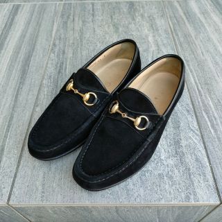 グッチ(Gucci)の値下げ！グッチ　ブラックスエード　ビットローファー(ドレス/ビジネス)