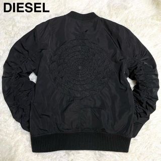 ディーゼル(DIESEL)の希少★DIESEL スタジャン MA-1 ナイロンジャケット キルティング 黒(スタジャン)