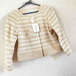 Harrods - 未使用タグ付きHarrodsツイード ノーカラーJK ワンピース
