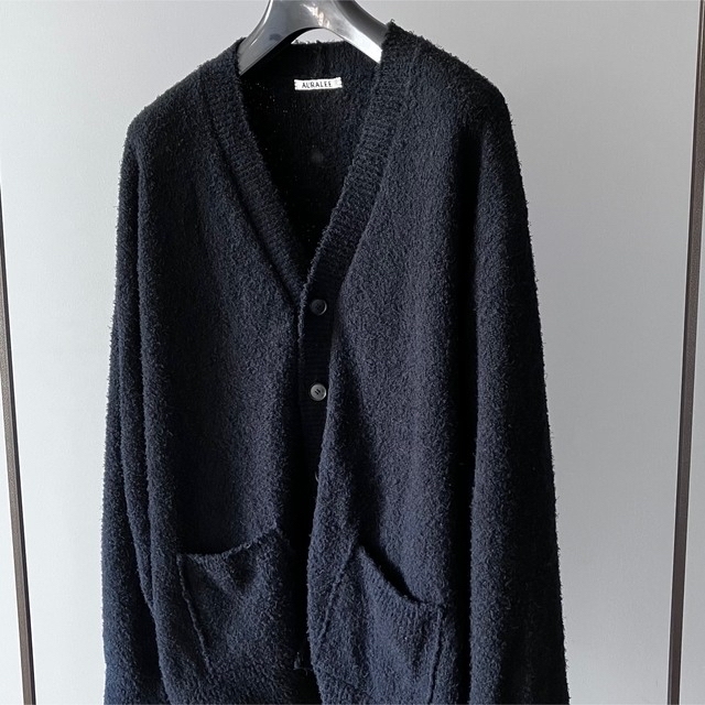 auralee 22ss シャギーカーディガン サイズ4 黒 auralee 22ss シャギーカーディガン サイズ4 黒
