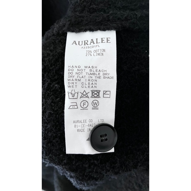 AURALEE(オーラリー)のauralee 22ss シャギーカーディガン サイズ4 黒 メンズのトップス(カーディガン)の商品写真