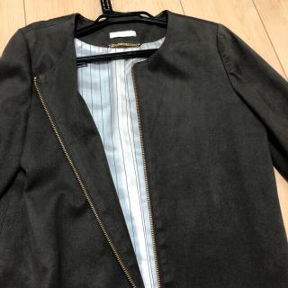 ラウンジドレス(Loungedress)の【超美品】ラウンジドレス　ノーカラーコート(ロングコート)