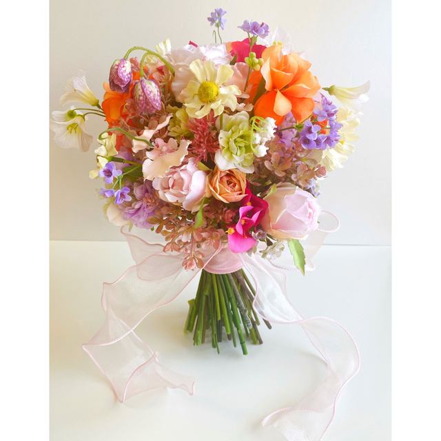 colorful mix bouquet ❤︎ブートニア付結婚式