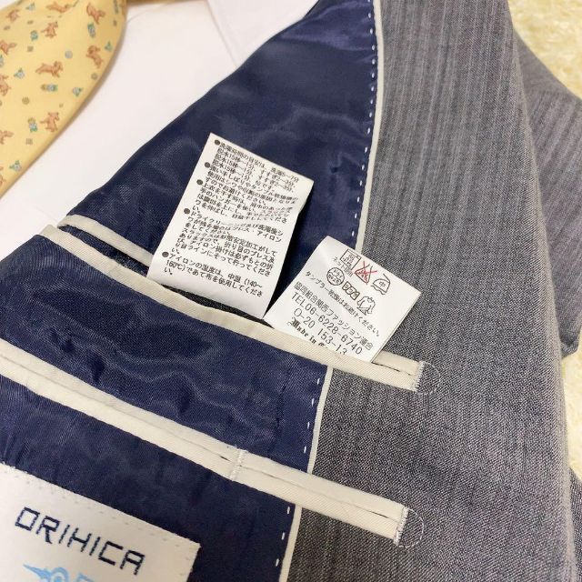 ORIHICA(オリヒカ)の美品♡ オリヒカ スーツ ジャケットのみ ２つボタン ストライプ 背抜き 春夏秋 メンズのスーツ(スーツジャケット)の商品写真