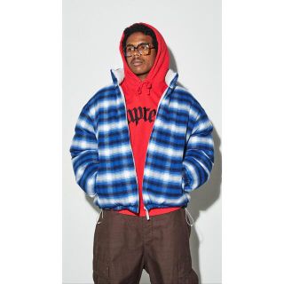 supreme Flannel Reversible Puffer Jacket