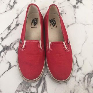 ヴァンズ(VANS)のvans スニーカー　赤　24.5(スニーカー)