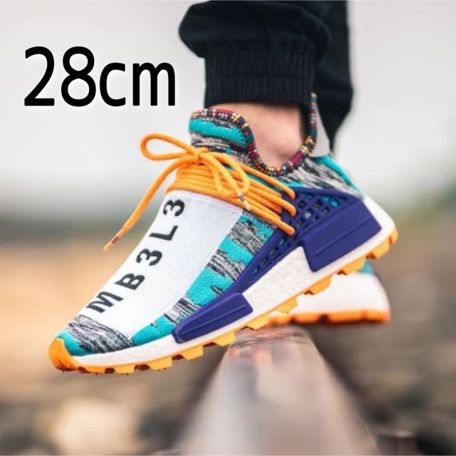 極美品希少 PHARRELL WILLIAMS adidas NMD 28cm 【2022新春福袋】 adidas アディダス メンズ スニーカー サイズ US_10(28.0cm) Pharrell Humanrace Orange