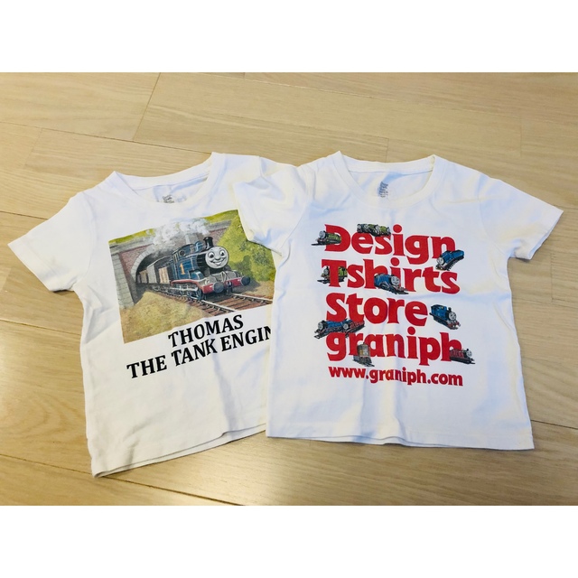 Graniph(グラニフ)のグラニフ　トーマス　Tシャツ　２枚セット　100サイズ キッズ/ベビー/マタニティのキッズ服男の子用(90cm~)(Tシャツ/カットソー)の商品写真