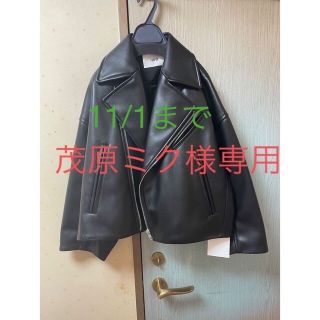 ファーファー(fur fur)の新品　furfur エコレザーライダース　三上悠亜(ライダースジャケット)