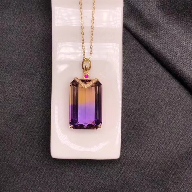 正規代理店 ⭐︎【天然】アメトリン k18 ペンダントトップ ネックレス