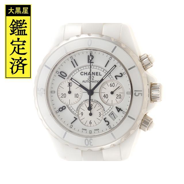 シャネル J12 クロノグラフ CE/SS メンズ 自動巻き【430】 | フリマアプリ ラクマ