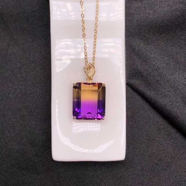 ⭐︎【天然】アメトリン ペンダントトップ k18 6.5g-