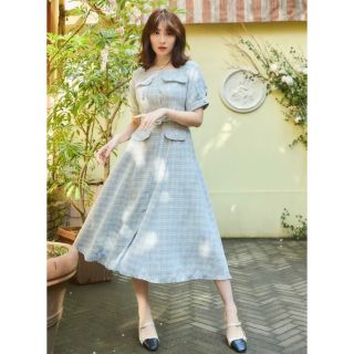 ハーリップトゥ(Her lip to)のherlipto Classic Tweed Belted Dress(ひざ丈ワンピース)