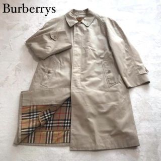 バーバリー(BURBERRY)のバーバリー ステンカラー コート 裏地ノバチェック ライナー付 ベージュ S相当(ステンカラーコート)