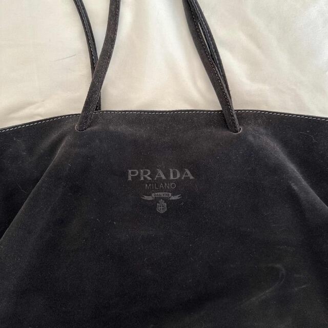 ショルダーバッグ〈レア〉　PRADA バックスキン　トート　ブラック