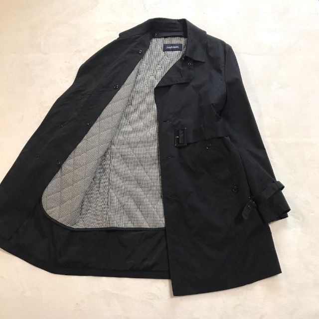 ニューヨーカー ロングコート シングル ベルト チンストラップ ライナー 黒 M