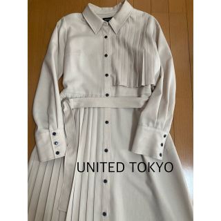 ステュディオス(STUDIOUS)のUNITED TOKYO アシメプリーツシャツワンピース(ロングワンピース/マキシワンピース)