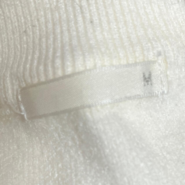 GU(ジーユー)のホワイト　スウェットライククルーネックセーター メンズのトップス(ニット/セーター)の商品写真
