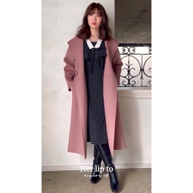 ★8日まで★Wool-blend doubleface Belted coat 1