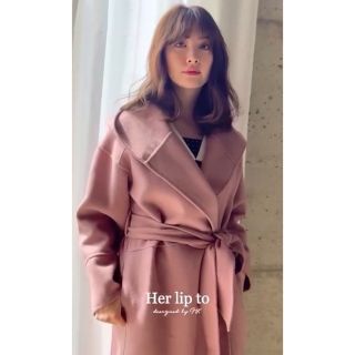 ハーリップトゥ(Her lip to)の★8日まで★Wool-blend doubleface Belted coat(ロングコート)